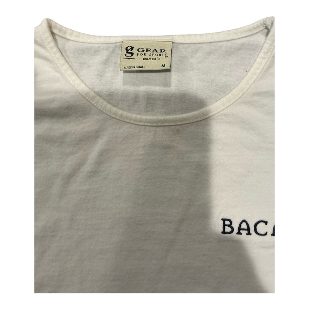 BACARA Resort Women’s Tee White Embroidered Logo Shirt Size M - Picture 3 of 5